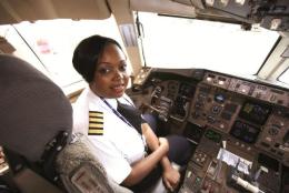 File image of Irene Koki Mutungi in the cockpit.